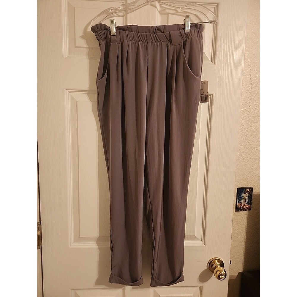 Forever 21 Women's Taupe Harem Pants Size M Aladdin Genie Style Draped Trousers